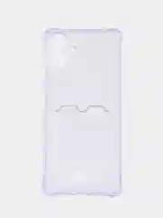 Лавандовый чехол для Samsung Galaxy A06 (Самсунг Галакси A06), с карманом для карт, прозрачный