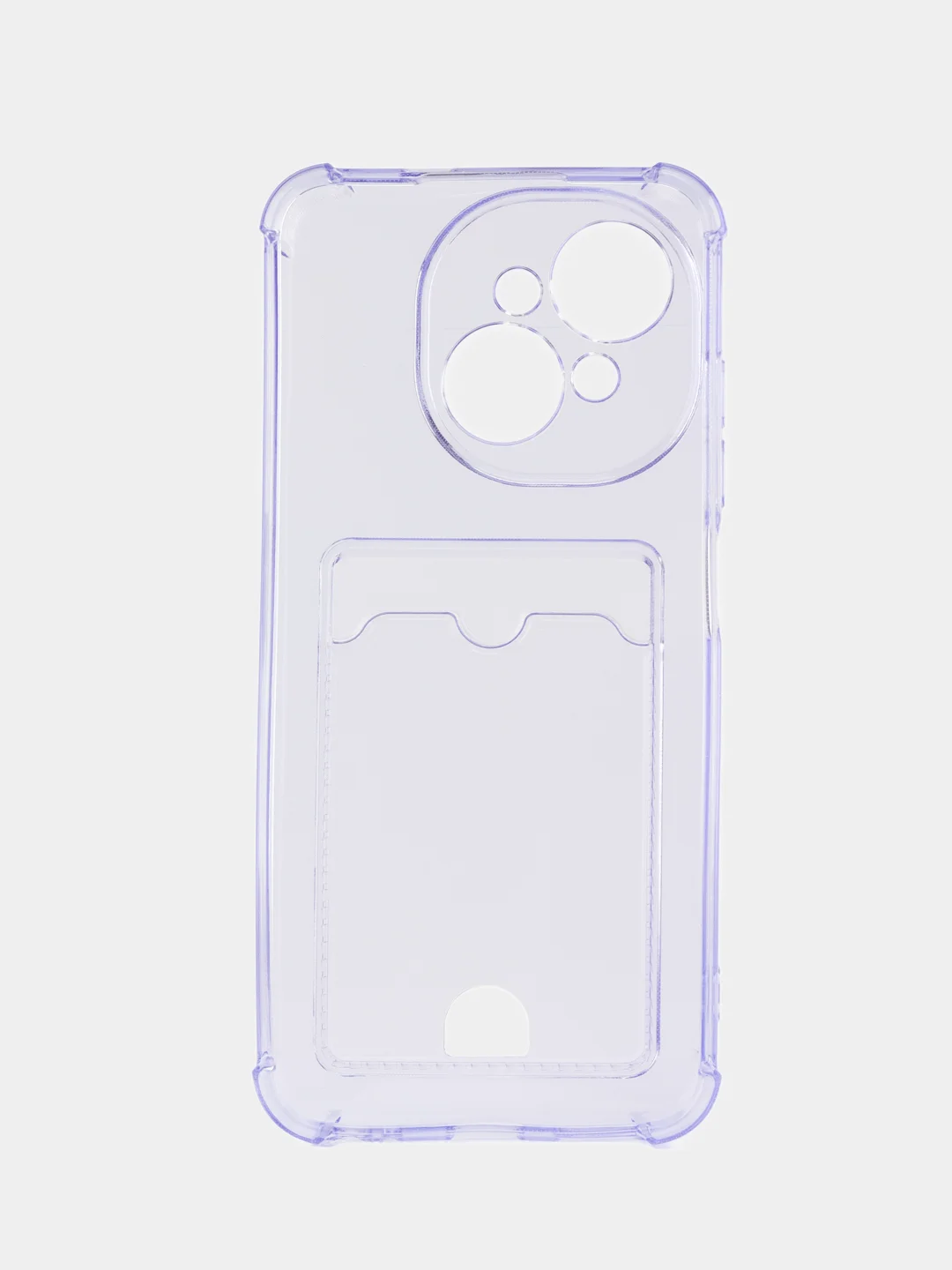 Лавандовый чехол для Tecno Spark Go1/ Go 2025 (Tecno Го1 / Го 2025), с карманом для карт, прозрачный
