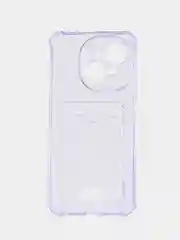 Лавандовый чехол для Tecno Spark Go1/ Go 2025 (Tecno Го1 / Го 2025), с карманом для карт, прозрачный