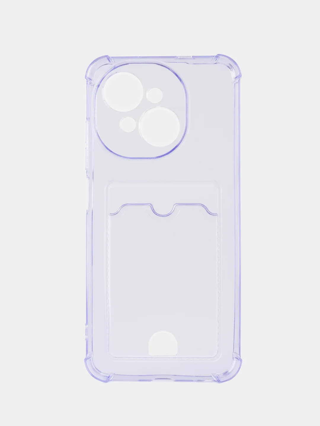 Лавандовый чехол для Tecno Spark Go1/ Go 2025 (Tecno Го1 / Го 2025), с карманом для карт, прозрачный