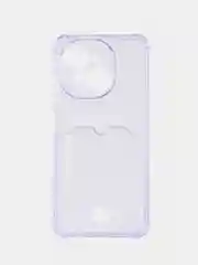 Лавандовый чехол для Tecno Spark Go1/ Go 2025 (Tecno Го1 / Го 2025), с карманом для карт, прозрачный