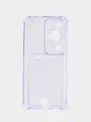 Лавандовый чехол для HUAWEI P60 / P60 Pro( Хуавей П60 / П60 про ), с карманом для карт, прозрачный