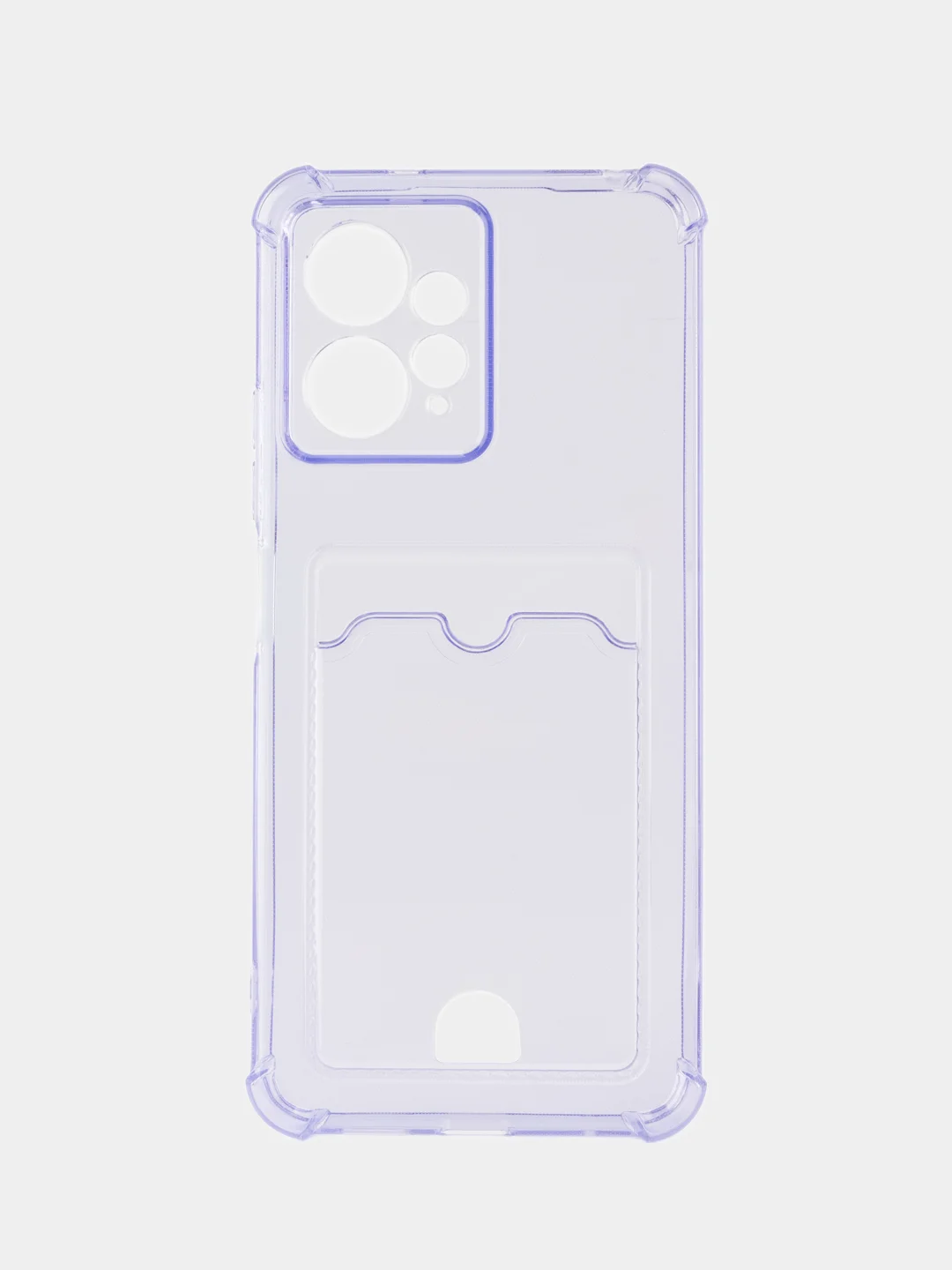 Лавандовый чехол на Xiaomi Redmi Note 12 4G (Сяоми Редми Нот 12 4 джи), с карманом для карт