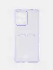 Лавандовый чехол на Xiaomi Redmi Note 12 4G (Сяоми Редми Нот 12 4 джи), с карманом для карт