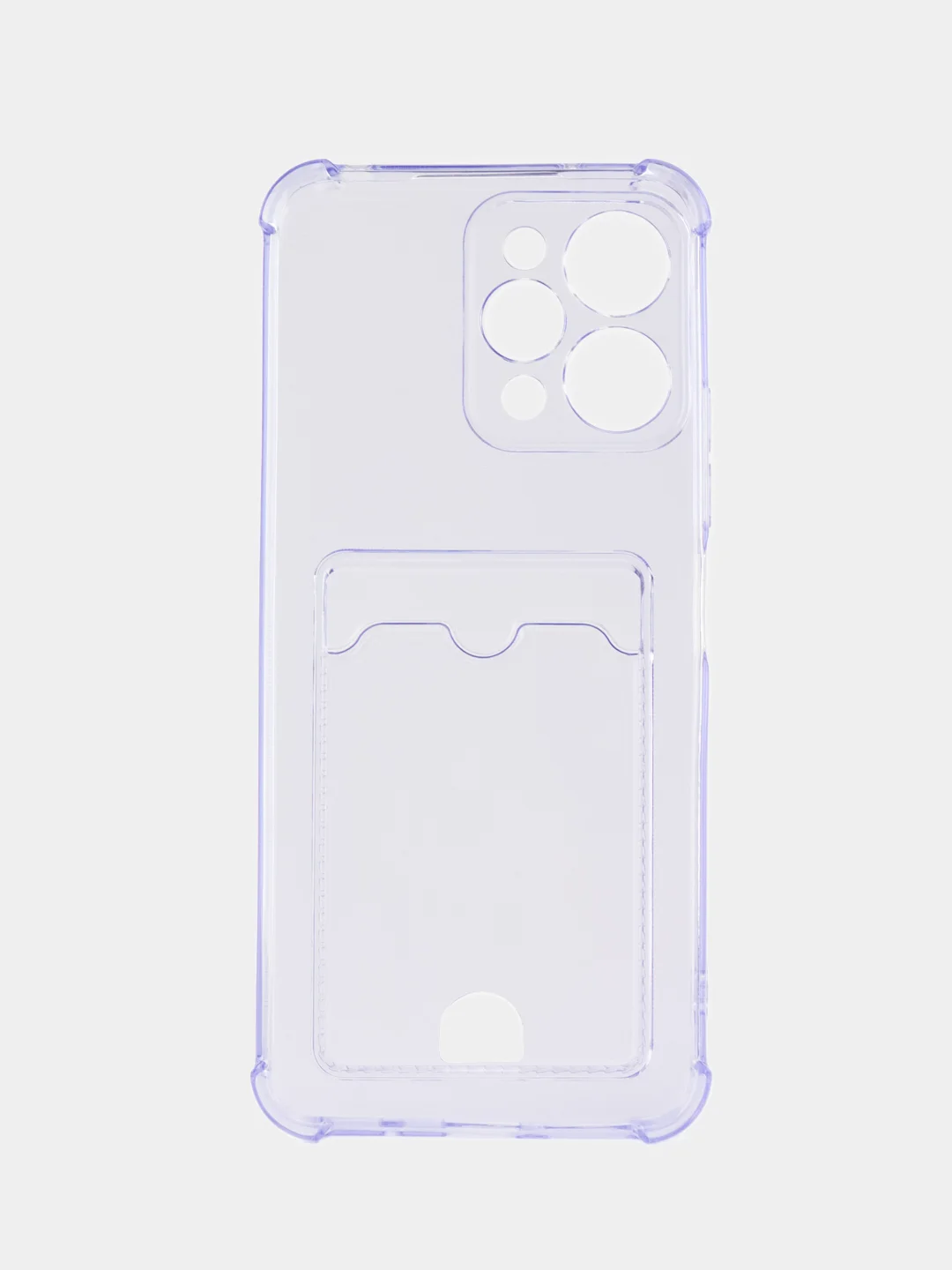 Лавандовый чехол для Xiaomi Redmi 12 4G (Сяоми Редми 12 4 джи), с карманом для карт, прозрачный