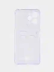 Лавандовый чехол для Xiaomi Redmi 12 4G  (Сяоми Редми 12 4 джи), с карманом для карт, прозрачный