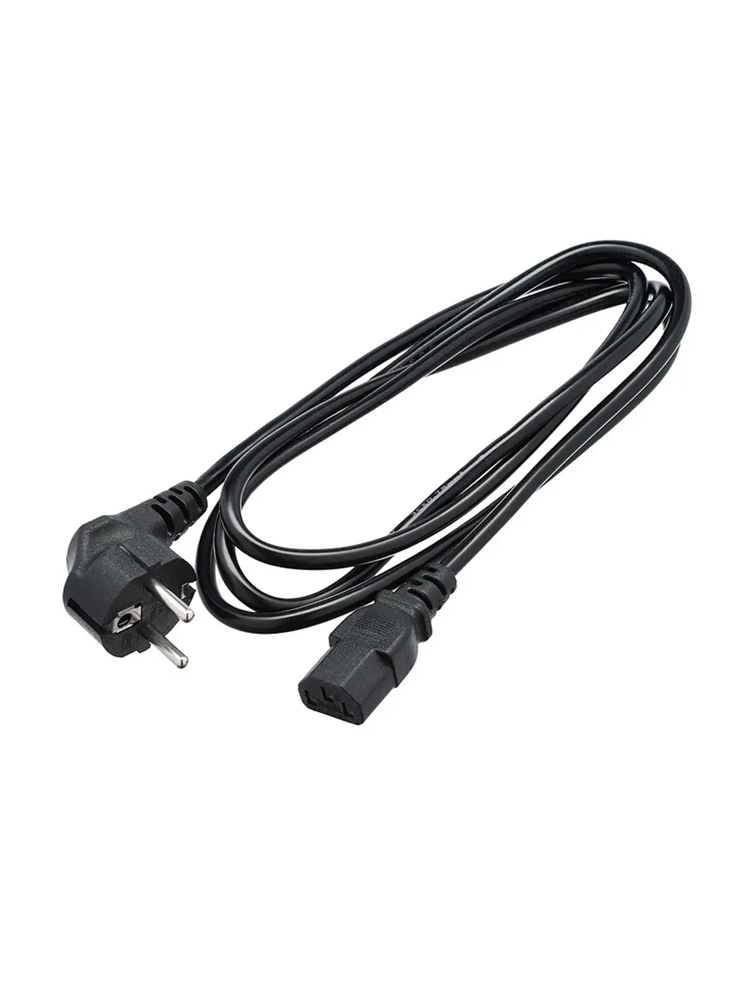 Черный кабель питания GoPower евровилка CEE 7/7-C13 (f) 1.2м ПВХ 0.75мм черный (1/10/200)