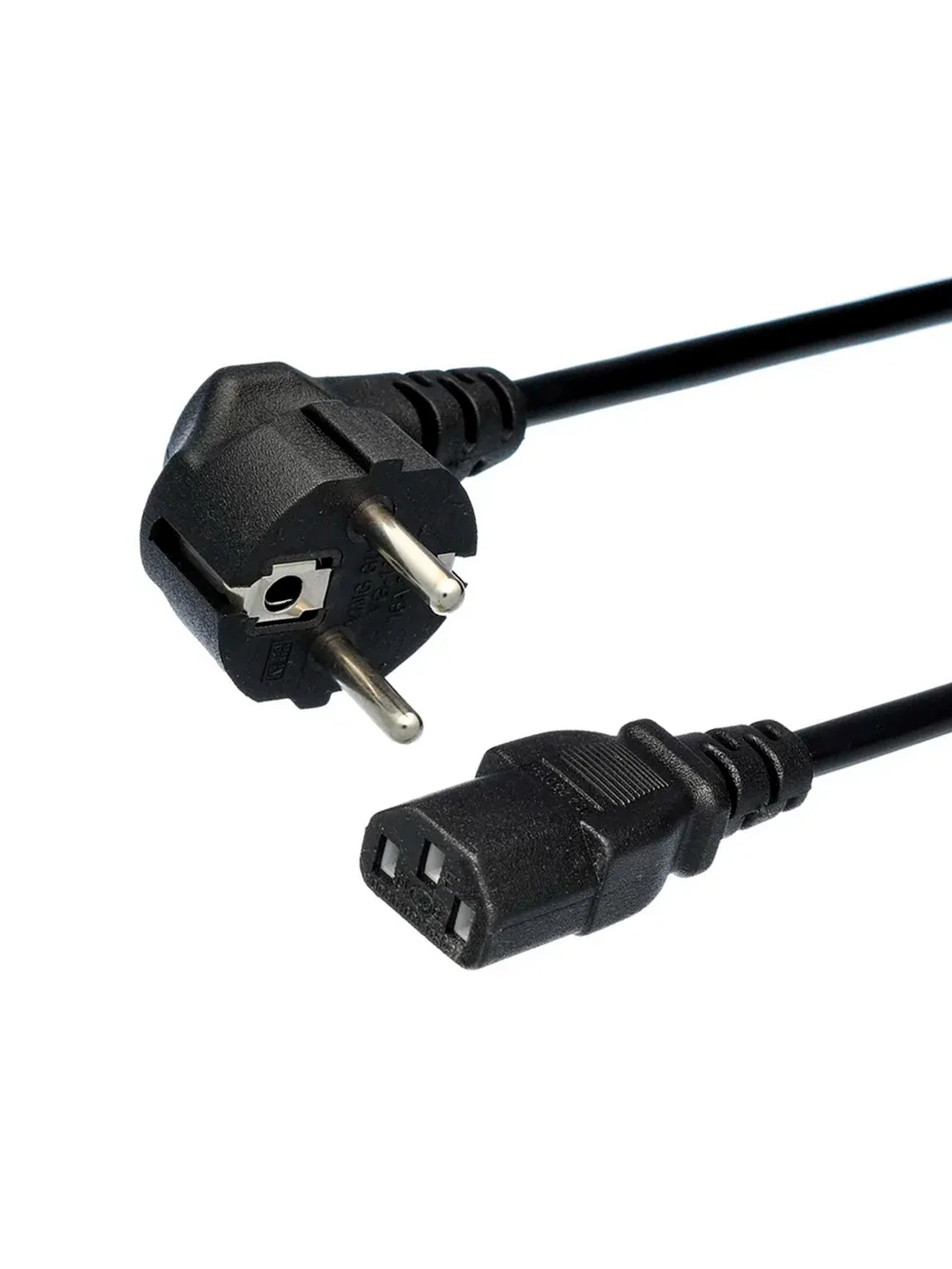 Черный кабель питания GoPower евровилка CEE 7/7-C13 (f) 1.2м ПВХ 0.75мм черный (1/10/200)