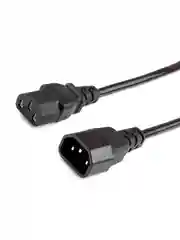 Черный кабель питания GoPower C14 (m)-C13 (f) 1.8м ПВХ 0.75мм удлинитель черный (1/10/100)