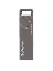 Черный флеш-накопитель GoPower TITAN 64GB USB3.0 металл черный графит (1/50/1000)