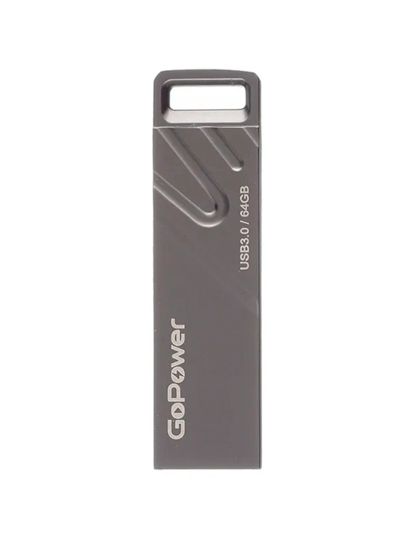 Флеш-накопитель GoPower TITAN 64GB USB3.0 металл черный графит (1/50/1000)