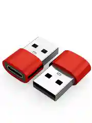 Красный адаптер переходник с Type C- USB A, OTG