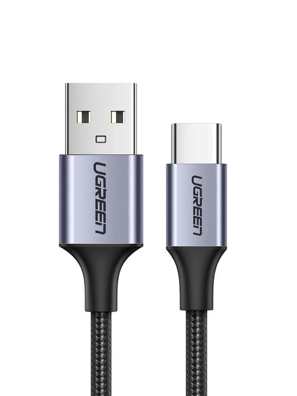 Кабель UGREEN US288 (60408) USB-A 20 to USB-C Cable Nickel Plating Aluminum Braid Длина 3м