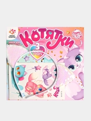 Ободок с пайетками "Ушки кошки" + тату в подарок для девочек