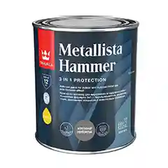Краска для металла по ржавчине молотковая 3в1 Tikkurila Metallista Hammer, 0,8 л