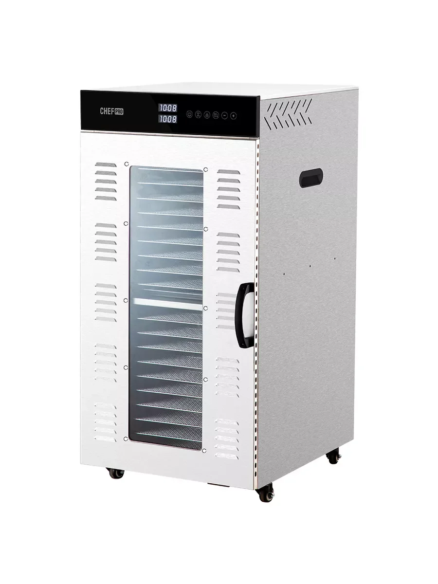 Черный профессиональная сушилка для овощей и фруктов CHEF PRO CF-FD803A , 20 поддонов, черный