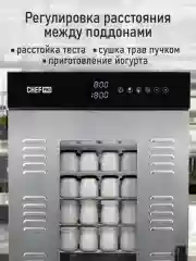 Черный профессиональная сушилка для овощей и фруктов CHEF PRO CF-FD803A , 20 поддонов, черный