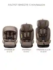 Бежевый автокресло детское Jovola I-Travel ST-3 Isofix растущее, поворотное, 0-36 кг.
