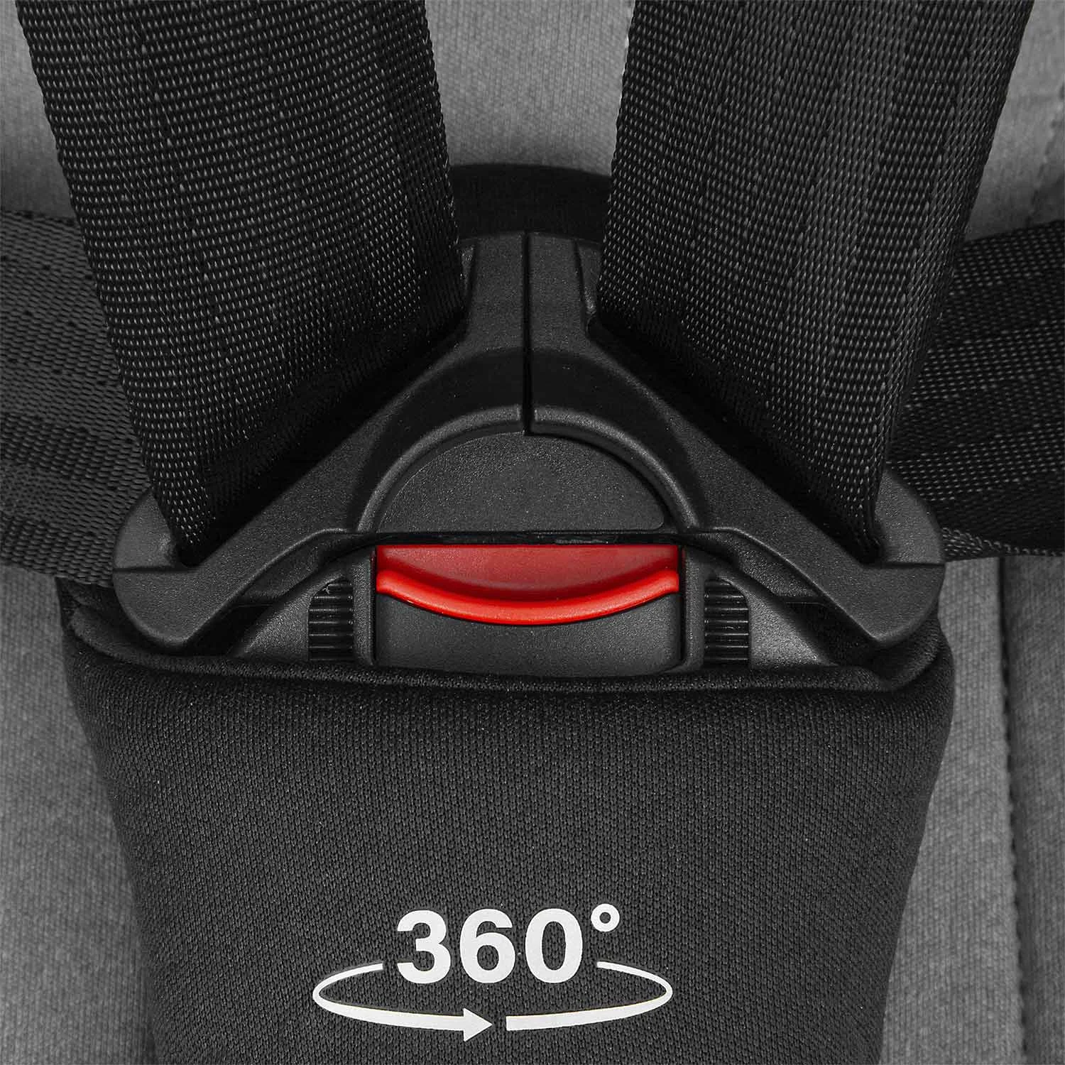 Серый автокресло детское Indigo MAX-X ST-3 Isofix растущее 0-36 кг