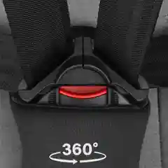 Серый автокресло детское Indigo MAX-X ST-3 Isofix растущее 0-36 кг