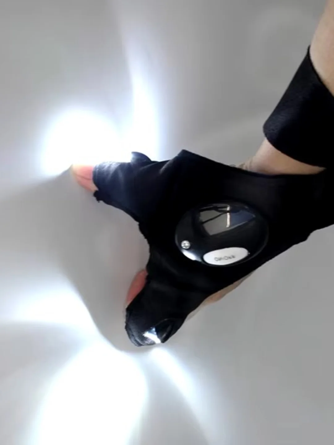Черный перчатки с LED подсветкой, перчатки с фонариком пара, 2 шт. - правая и левая