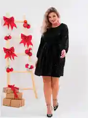 Черный платье женское, большие размеры
