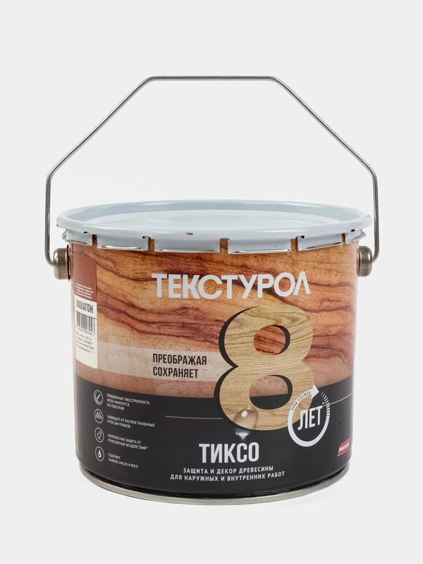 Текстурол тиксо, деревозащитное средство, Махагон, 3 л