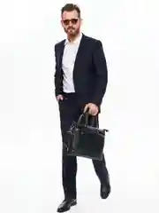 Черный портфель мужской, деловой, сумка для документов, ноутбука