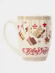Белый кружка НОВОГОДНЯЯ, с новым годом, керамика