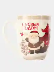 Бордовый кружка НОВОГОДНЯЯ, с новым годом, керамика