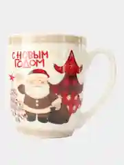 Бордовый кружка НОВОГОДНЯЯ, с новым годом, керамика