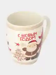 Бордовый кружка НОВОГОДНЯЯ, с новым годом, керамика