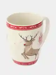 Кремовый кружка НОВОГОДНЯЯ, с новым годом, керамика