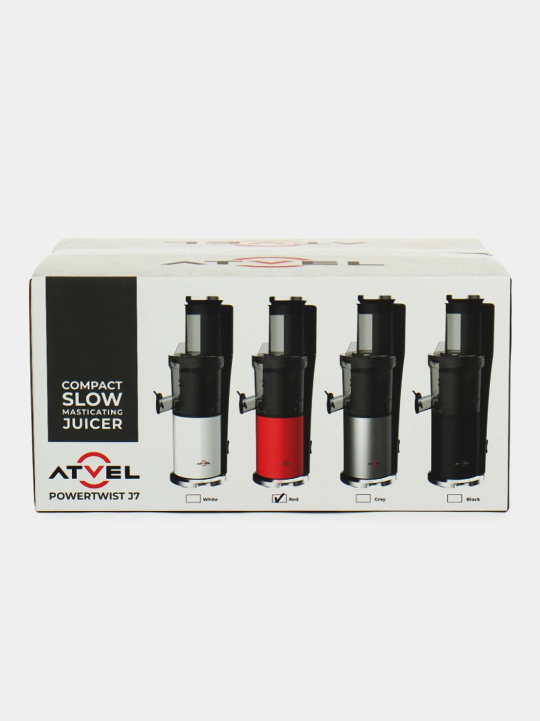 Красный соковыжималка электрическая шнековая Atvel PowerTwist J7, 180 Вт