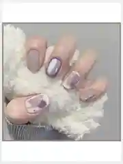 Накладные ногти короткие квадрат с дизайном