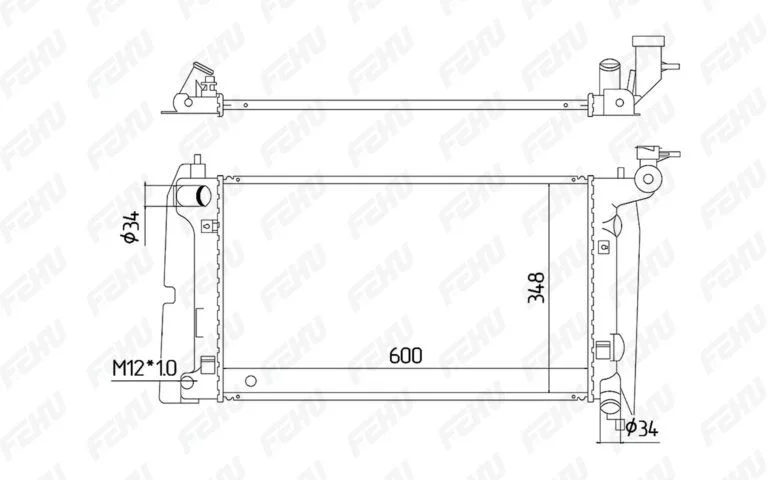 FRC1609 Радиатор охлаждения GEELY Emgrand EC7 (09-)