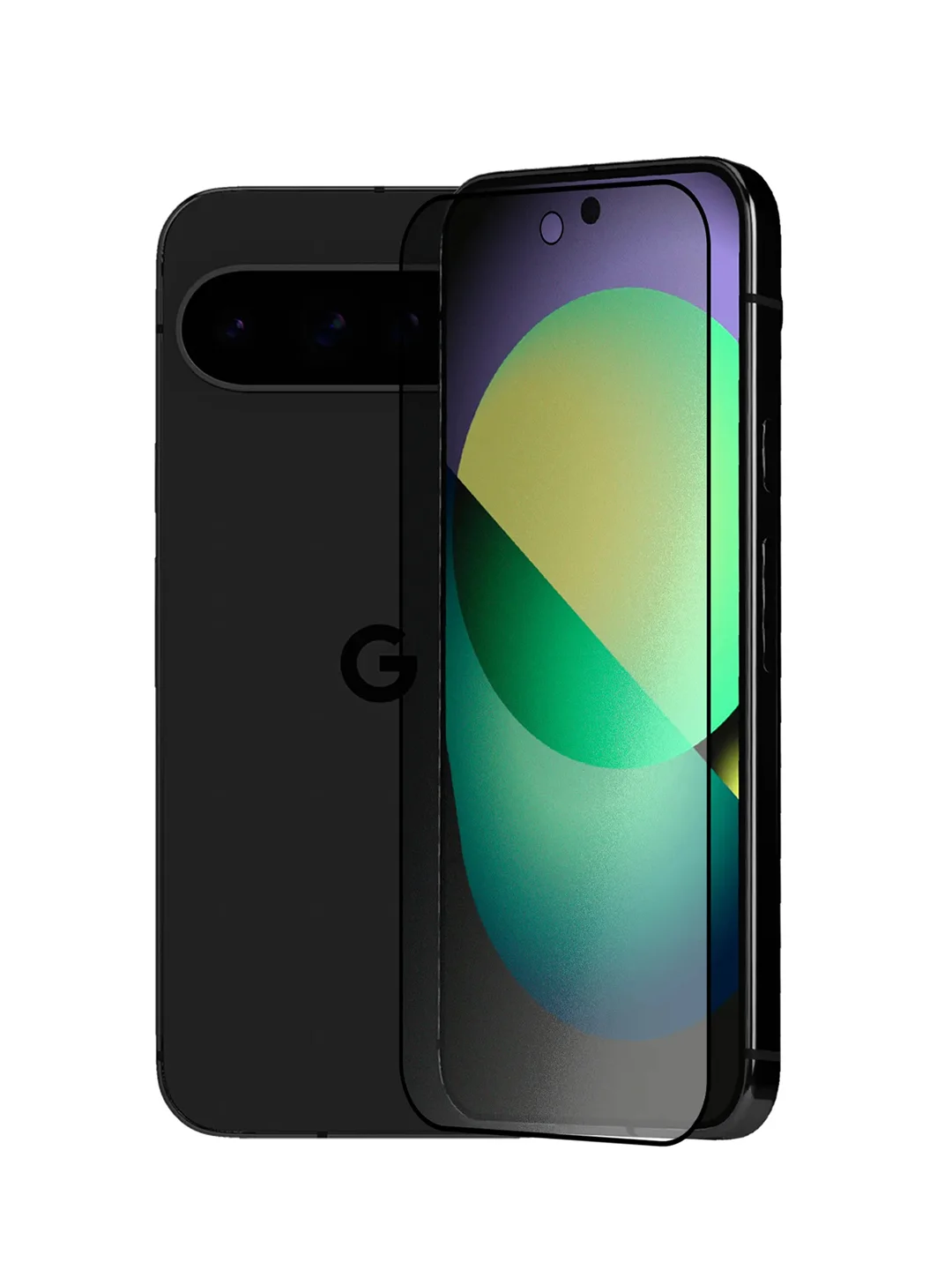 Белый супертонкое стекло для Google Pixel 9Pro XL защитное BROSCORP олеофобное антишпион матовое