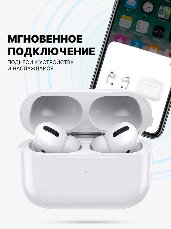 Беспроводные наушники AiPods Pro, с шумоподавлением и прозрачностью, Bluetooth, сенсорные