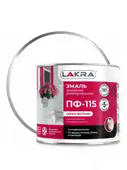 Белый лакра эмаль ПФ-115, Белый, глянцевый, 1,9 кг