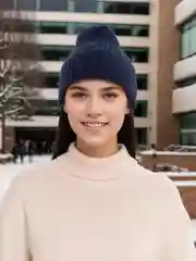 Розовый шапка бини женская