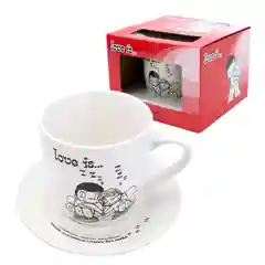Кружка с блюдцем Love is в подарочной упаковке, фарфор, чайная пара