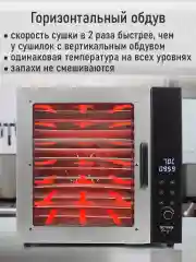 Прозрачный профессиональная сушилка для овощей и фруктов STINGRAY ST-FD707A , 14 уровней, 1200Вт