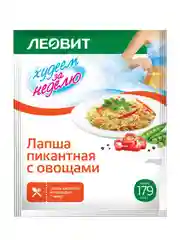 Лапша пикантная с овощами Леовит Худеем за неделю, 12 пакет по 40 г