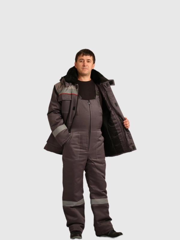 Спецодежда, Костюм рабочий утепленный ВИХРЬ, серый