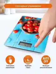 Голубой весы кухонные электронные HOME ELEMENT HE-SC935 спелый томат