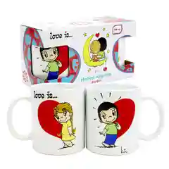 Кружки Love is в подарочной упаковке 330 мл, 2 шт, фарфор