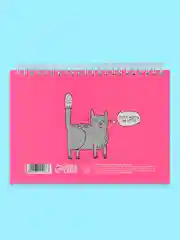 Горчичный блокнот/скетчбук/ежедневник/записная книжка/смешбук/кешбук с котиками, котоблокнот