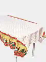 Алый скатерть новогодняя одноразовая