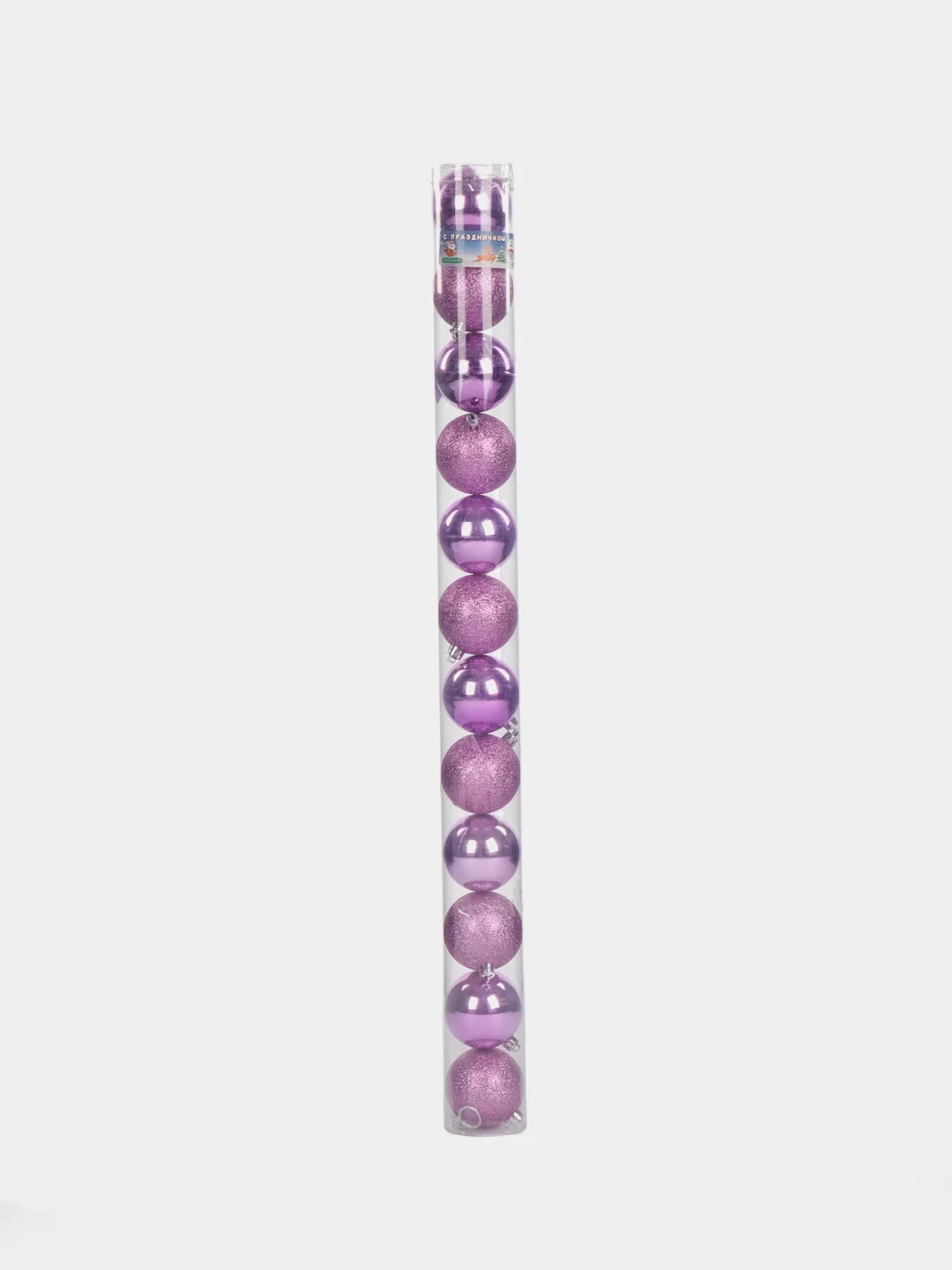 Кораллово-розовый набор ёлочных игрушек шаров украшения 12 шт 6см