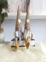 Кремовый гном новогодний набор 2 шт
